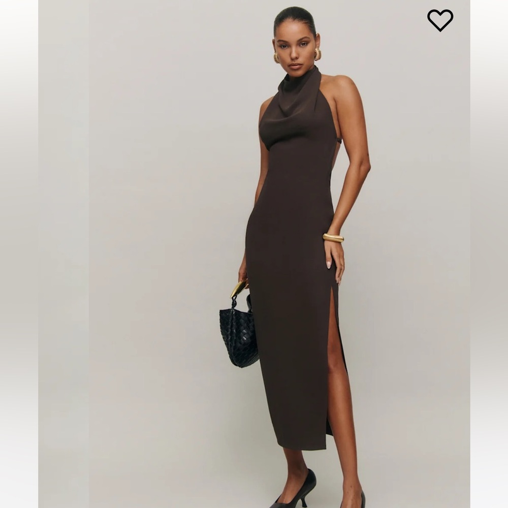 Reformation Helia Dress Brown - Size 4